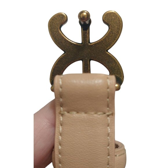 NWT Commense Kisumu Hues Faux Leather Belt Nude/Apricot - Picture 3 of 4